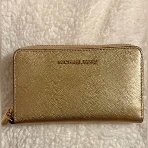 Michael Kors Metallic Gold Wallet